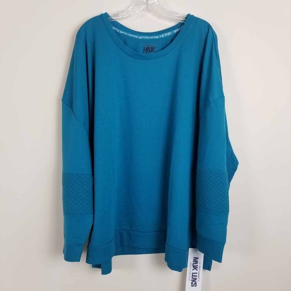Muk Luks Soft Fleece Knit Pullover Top Size 5X NWT
